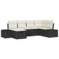 Preview: Gartensofa-set 6 stk. Schwarz Poly-Rattan