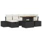Preview: Gartensofa-set 7 stk. Schwarz Poly-Rattan