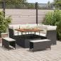 Preview: ARDEBO.de - Gartensofa-set 8 stk. Schwarz Poly-Rattan
