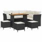 Preview: Gartensofa-set 9 stk. Schwarz Poly-Rattan