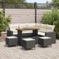 Preview: ARDEBO.de - Gartensofa-set 9 stk. Schwarz Poly-Rattan