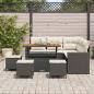 Preview: Gartensofa-set 9 stk. Schwarz Poly-Rattan