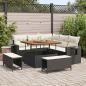 Preview: ARDEBO.de - Gartensofa-set 8 stk. Schwarz Poly-Rattan