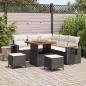 Preview: ARDEBO.de - Gartensofa-set 8 stk. Schwarz Poly-Rattan