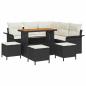 Preview: Gartensofa-set 9 stk. Schwarz Poly-Rattan
