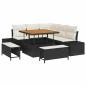 Preview: Gartensofa-set 8 stk. Schwarz Poly-Rattan
