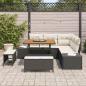 Preview: Gartensofa-set 8 stk. Schwarz Poly-Rattan