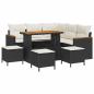 Preview: Gartensofa-set 9 stk. Schwarz Poly-Rattan