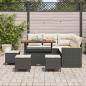 Preview: Gartensofa-set 9 stk. Schwarz Poly-Rattan