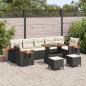 Preview: ARDEBO.de - Gartensofa-set 10 stk. Schwarz Poly-Rattan