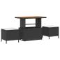 Preview: Gartensofa-set 10 stk. Schwarz Poly-Rattan