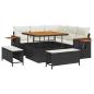 Preview: Gartensofa-set 8 stk. Schwarz Poly-Rattan
