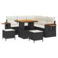Preview: Gartensofa-set 8 stk. Schwarz Poly-Rattan
