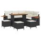 Preview: Gartensofa-set 9 stk. Schwarz Poly-Rattan