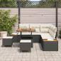 Preview: Gartensofa-set 8 stk. 7-Sitzanzahl Schwarz und Creme