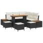Preview: Gartensofa-set 9 stk. 8-Sitzanzahl Schwarz und Creme