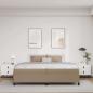 Preview: Bettrahmen mit Matratze Cappuccino 200 x 200 cm Stoff