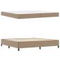 Preview: Bettrahmen mit Matratze Cappuccino 200 x 200 cm Stoff