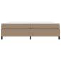 Preview: Bettrahmen mit Matratze Cappuccino 200 x 200 cm Stoff