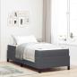 Preview: ARDEBO.de - Bettrahmen mit Matratze Dunkelgrau 80 x 200 cm Stoff