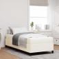 Preview: ARDEBO.de - Bettrahmen mit Matratze Creme 90 x 190 cm Stoff