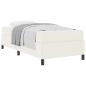Preview: Bettrahmen mit Matratze Creme 90 x 190 cm Stoff