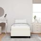 Preview: Bettrahmen mit Matratze Creme 90 x 190 cm Stoff