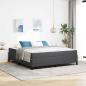 Preview: ARDEBO.de - Bettrahmen mit Matratze Dunkelgrau 180 x 200 cm Stoff