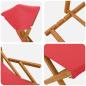 Preview: Liegestuhl 4 pcs 3 Position Massives Eukalyptus Holz Rot