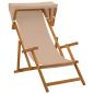 Preview: Liegestuhl 4 stk. 3 Position Massives Eukalyptus Holz Taupe