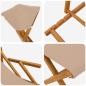Preview: Liegestuhl 4 stk. 3 Position Massives Eukalyptus Holz Taupe