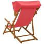 Preview: Liegestuhl 2 pcs 3 Position Massives Eukalyptus Holz Rot