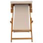 Preview: Liegestuhl 2 pcs 3 Position Massives Eukalyptus Holz Beige