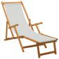 Preview: Klappbare Sonnenliege 2 pcs 3 Position Massives Eukalyptus Holz