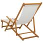 Preview: Klappbare Sonnenliege 2 pcs 3 Position Massives Eukalyptus Holz
