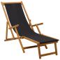 Preview: Klappbare Sonnenliege 2 pcs 3 Position Massives Eukalyptus Holz