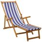 Preview: Klappbare Sonnenliege 2 pcs 3 Position Massives Eukalyptus Holz