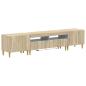 Preview: 3-teiliges LED TV Regal DELFT Sonoma-Eiche Holzwerkstoff