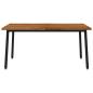 Preview: Live Edge Esstisch 160 x 70 x 75 cm Massivholz Akazie Natur