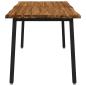 Preview: Live Edge Esstisch 160 x 70 x 75 cm Massivholz Akazie Natur