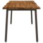 Preview: Live Edge Esstisch 160 x 70 x 75 cm Massivholz Akazie Natur