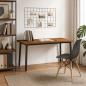 Preview: ARDEBO.de - Quadratischer Esstisch 160 x 70 x 75 cm Massivholz Akazie Natur