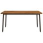 Preview: Quadratischer Esstisch 160 x 80 x 75 cm Massivholz Akazie Natur