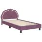 Preview: Kinderbettgestell mit Kopfteil Lila 90 x 190 cm Samt