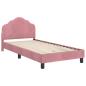 Preview: Kinderbettgestell mit Kopfteil Rosa 90 x 200 cm Samt