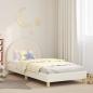Preview: ARDEBO.de - Kinderbettgestell mit Kopfteil Creme 80 x 200 cm Bouclé