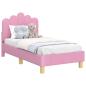 Preview: Kinderbettgestell mit Kopfteil Rosa 70 x 140 cm Stoff