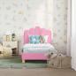 Preview: Kinderbettgestell mit Kopfteil Rosa 70 x 140 cm Stoff