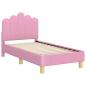 Preview: Kinderbettgestell mit Kopfteil Rosa 70 x 140 cm Stoff