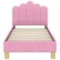 Preview: Kinderbettgestell mit Kopfteil Rosa 70 x 140 cm Stoff